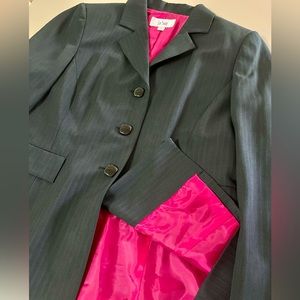 Pink Pinstripe Women's Suit (Jacket and Pants Set)